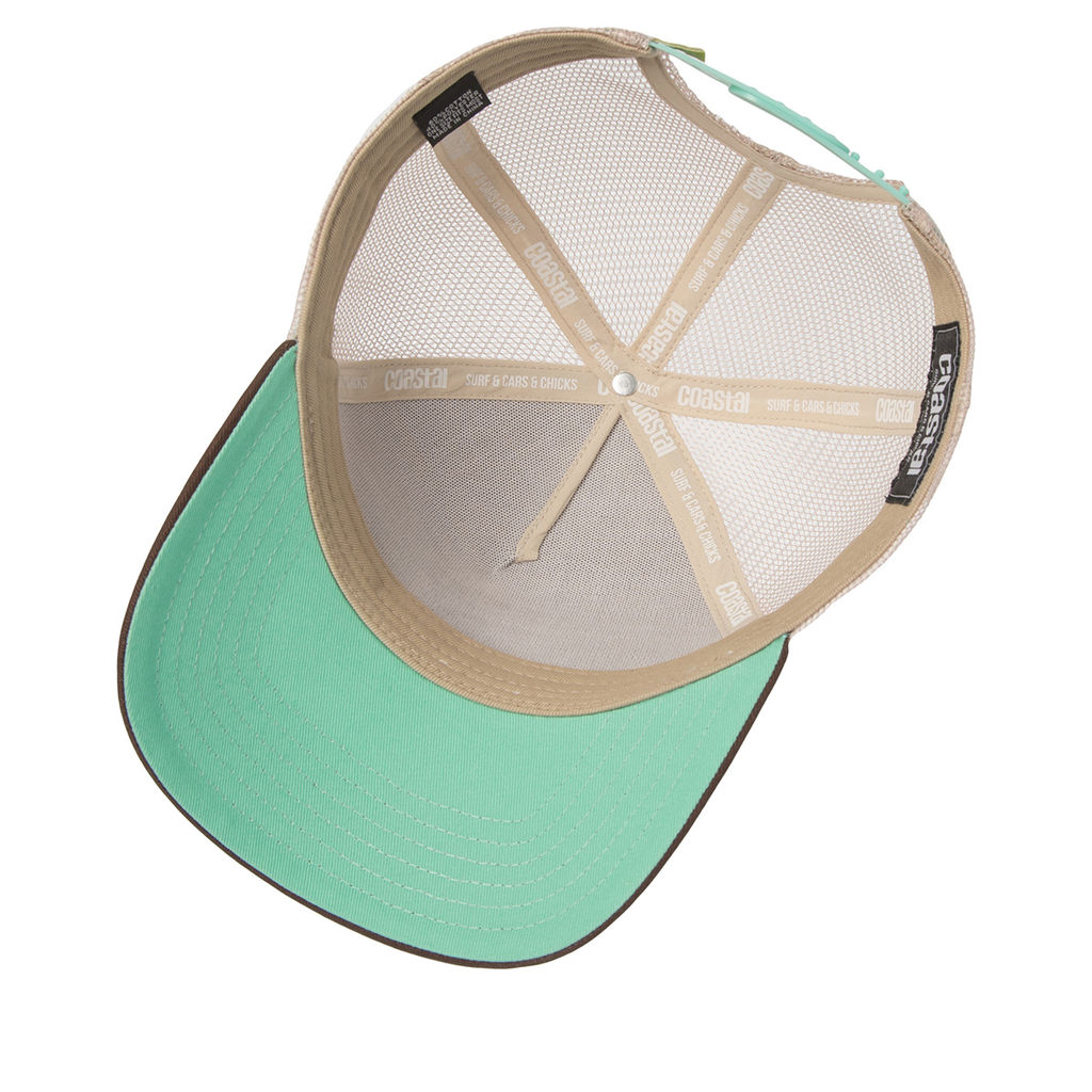 Бейсболка COASTAL арт. HFT Board To Death (коричневый / белый) фото 2