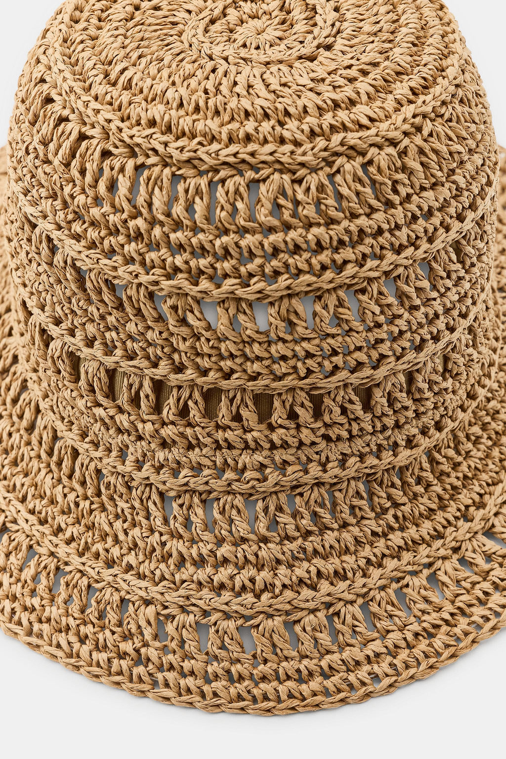 GORRO PAPEL TRENZADO / Tostado oscuro