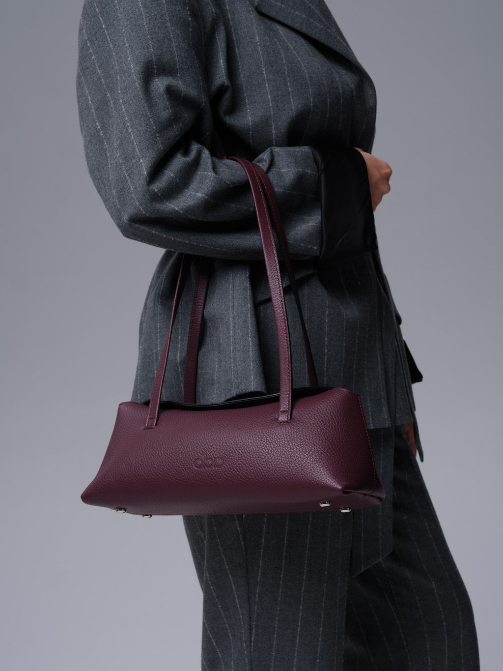 Кожаная сумка Raduy DBR 31127 бордовое вино фото 4