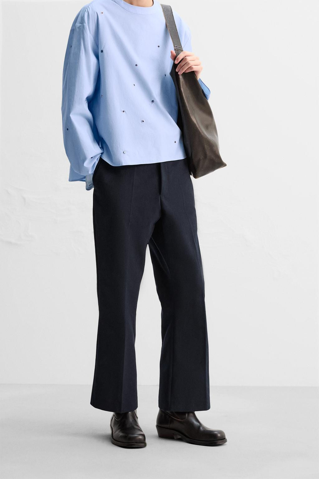 LIMITED EDITION FLARED FIT TROUSERS - Zara фото 2
