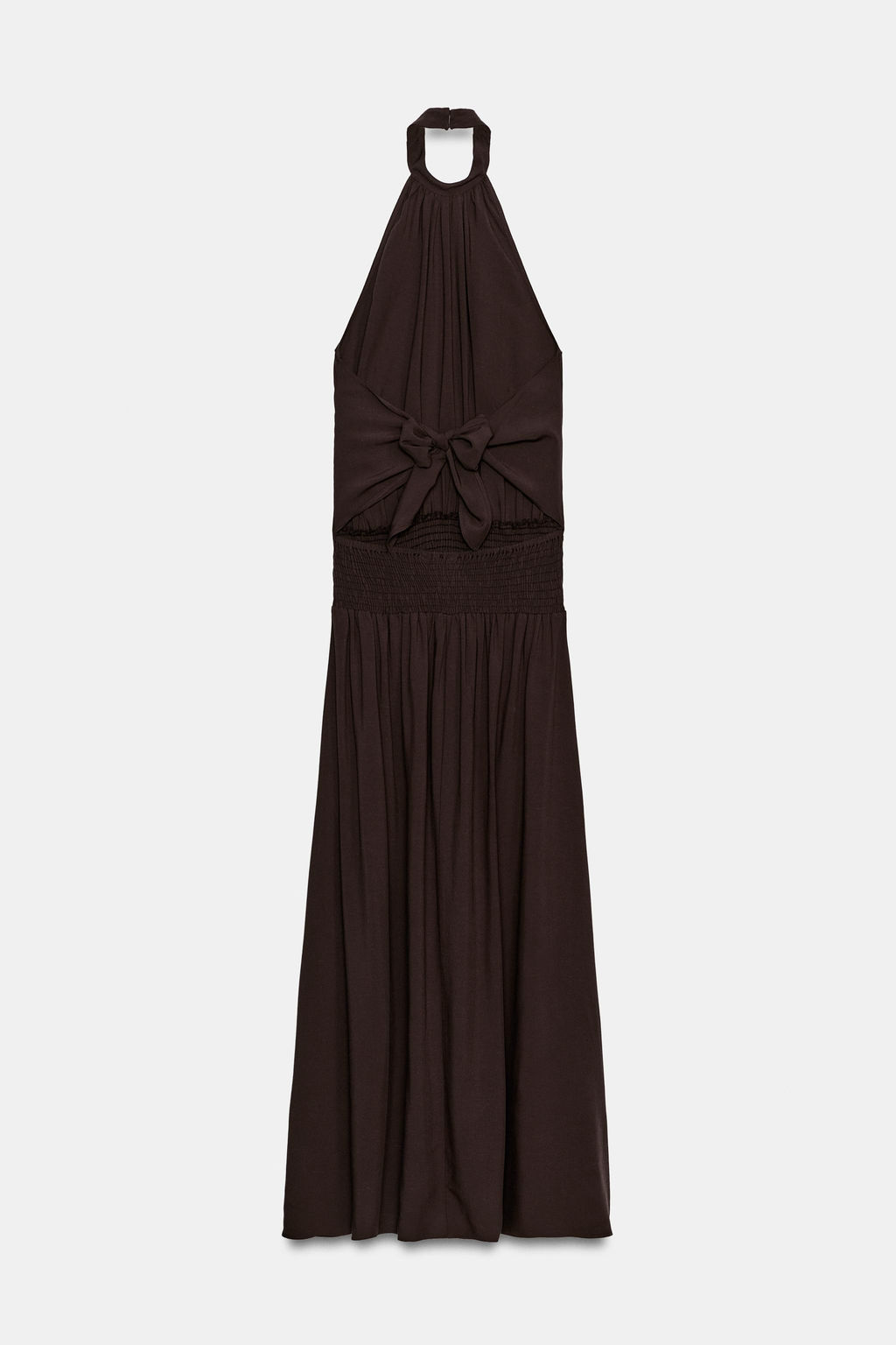 VESTIDO HALTER ABALORIOS / Marr?n - Zara фото 12