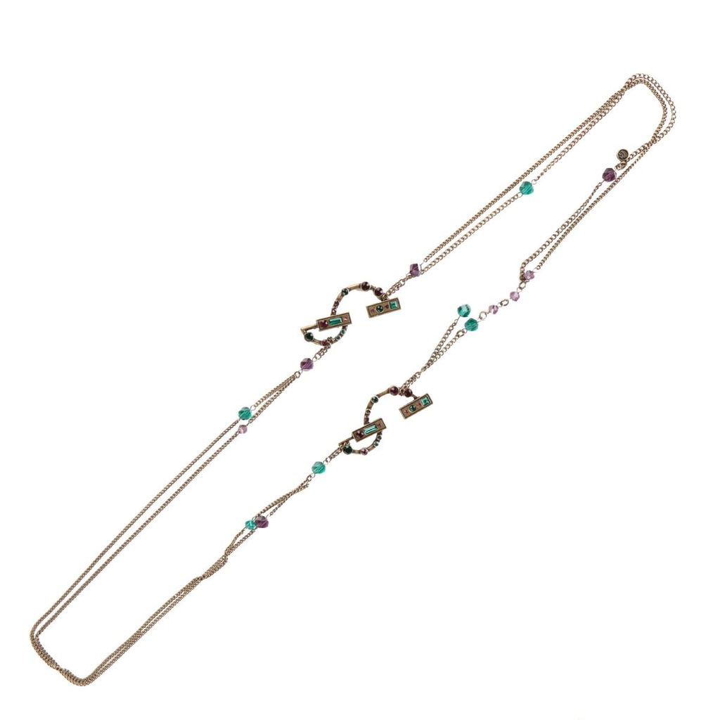 Винтажное ожерелье с металлическими вставками и стразами - Модные истории фото 2