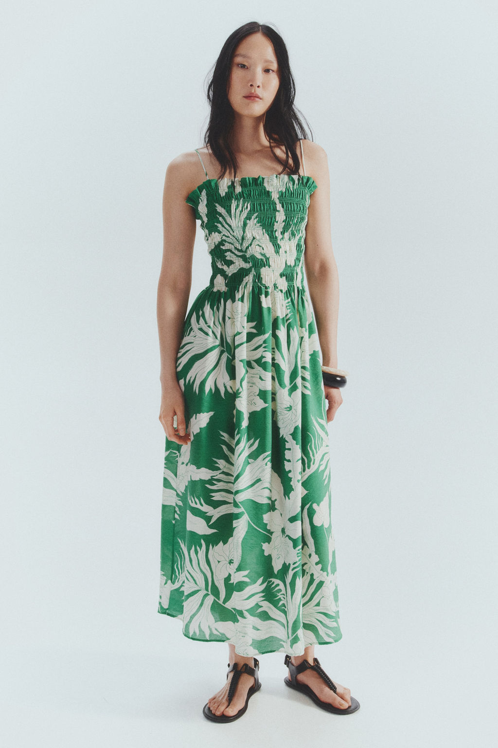 Vestido de tirantes con cuerpo nido de abeja - H&m фото 6