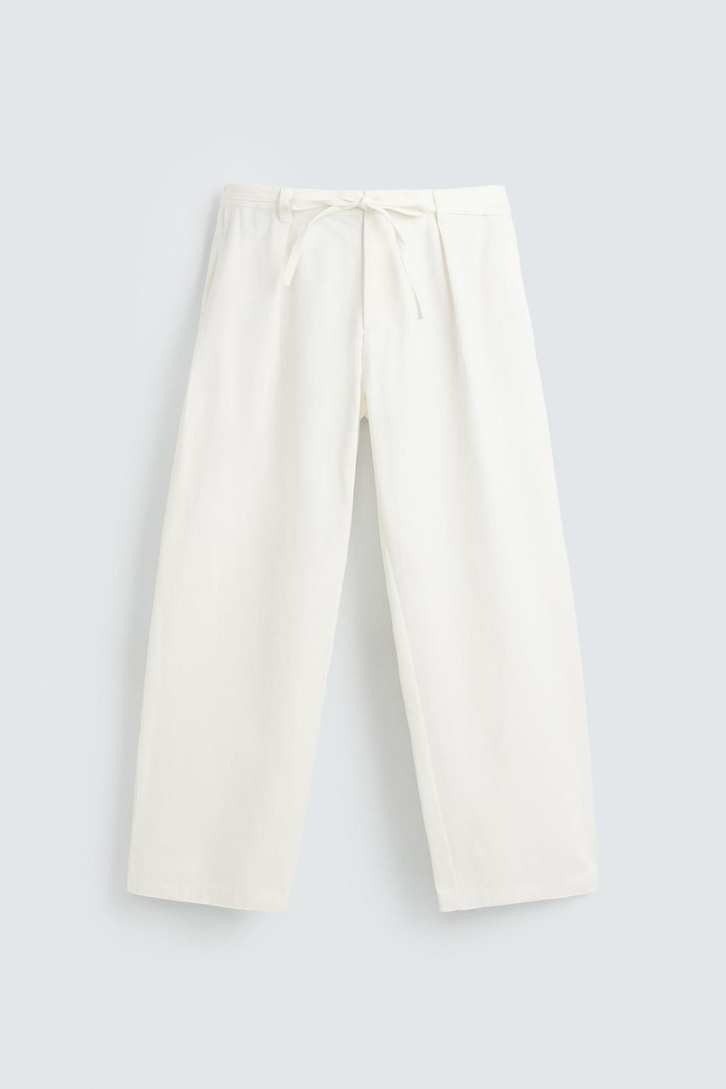 RELAXED FIT PLEATED TROUSERS - Zara фото 5