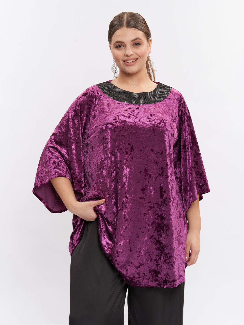 Туника из бархата TU03611PUR55