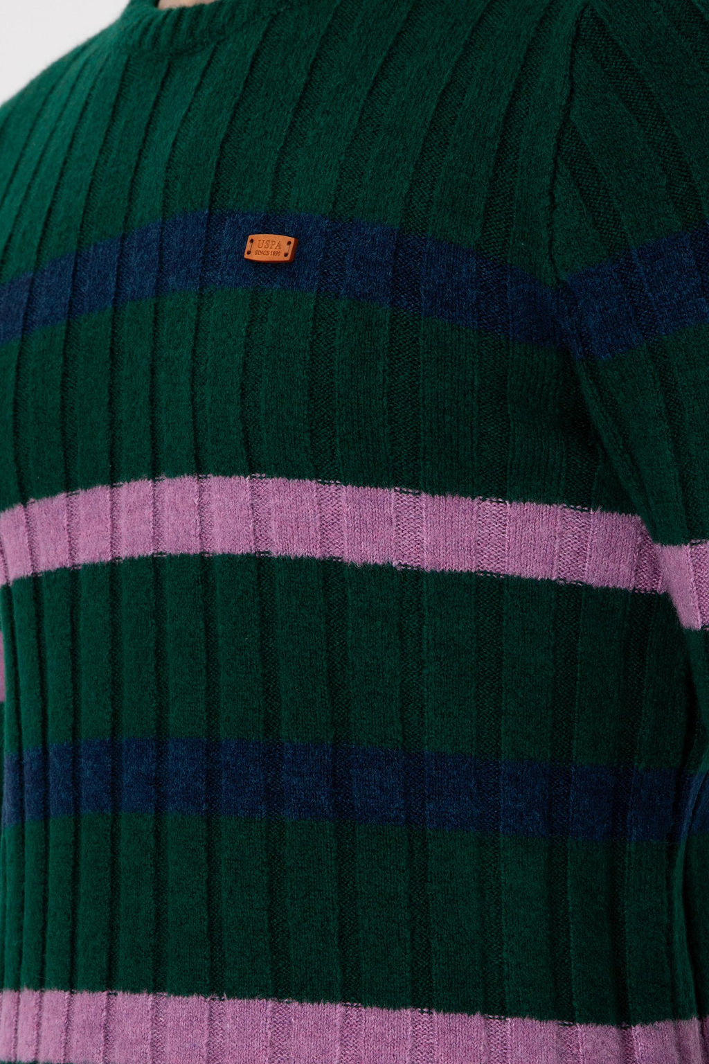Erkek Regular Fit Bisiklet Yaka Koyu Ye_il Kazak - U.s. polo assn фото 7