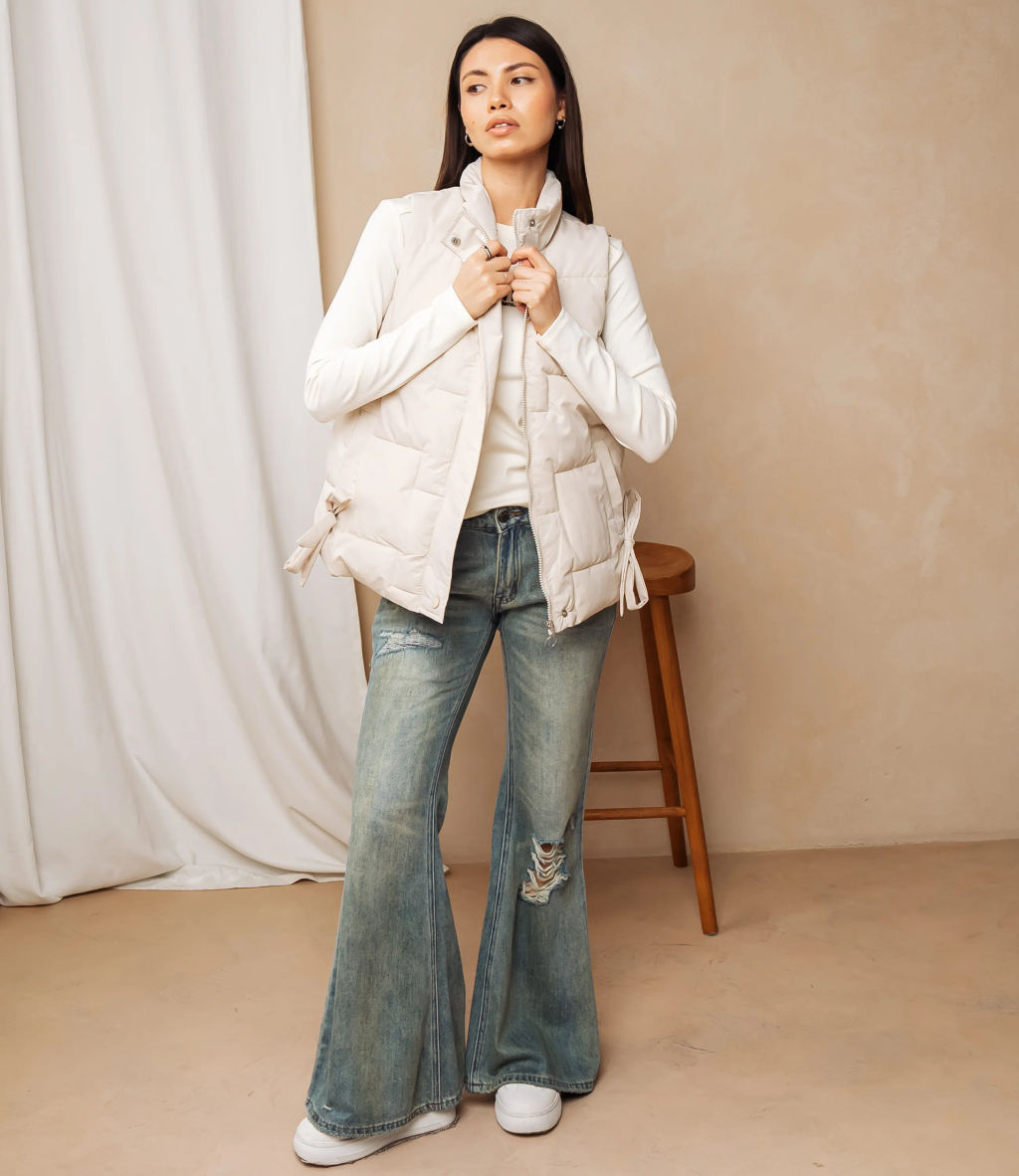 Жилет #КТ2391, бежевый - Dommod фото 4