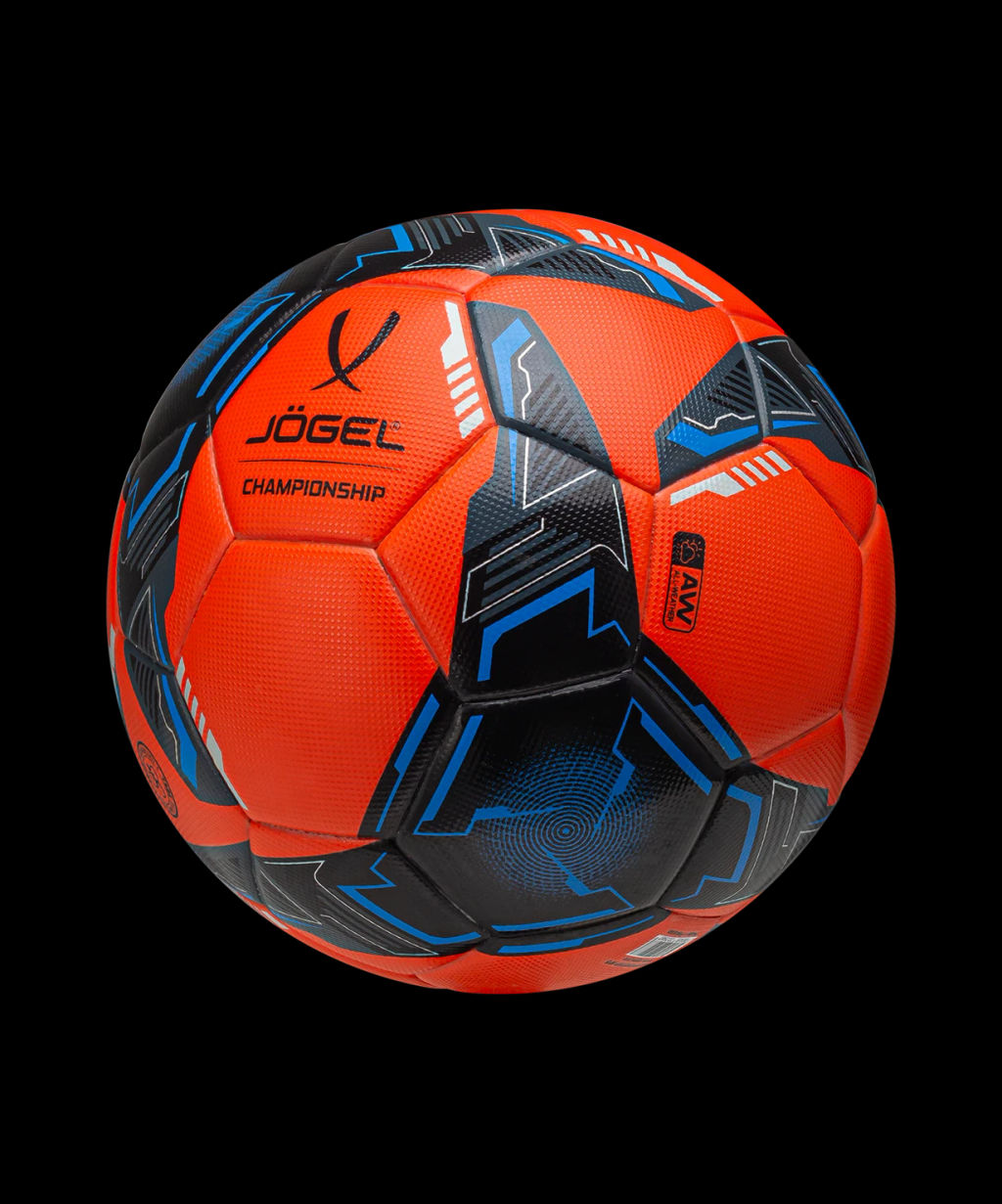 Мяч футбольный JOGEL Championship №5, оранжевый/синий/черный  фото 2