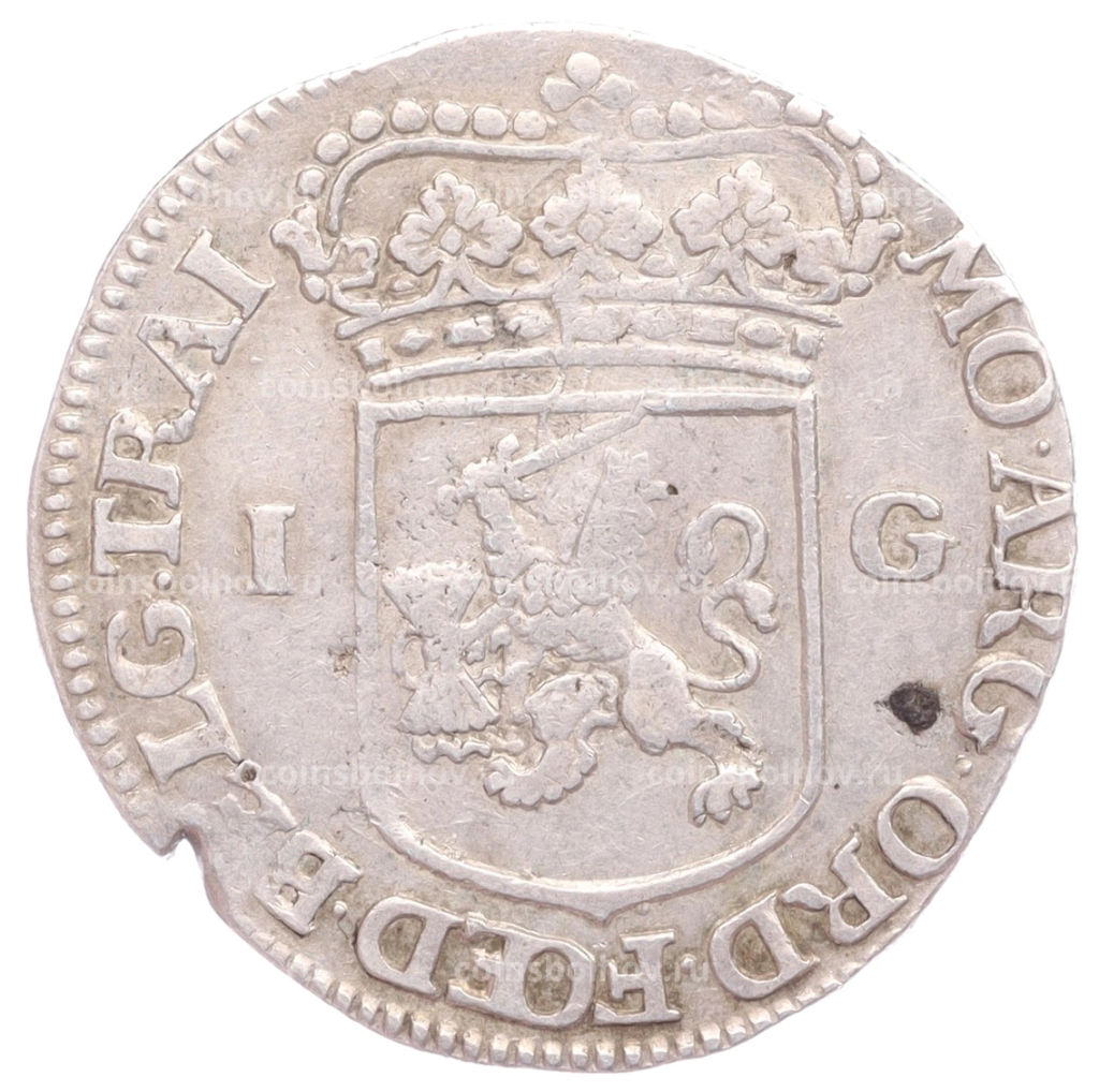 Монета 1 гульден 1717 года Голландия