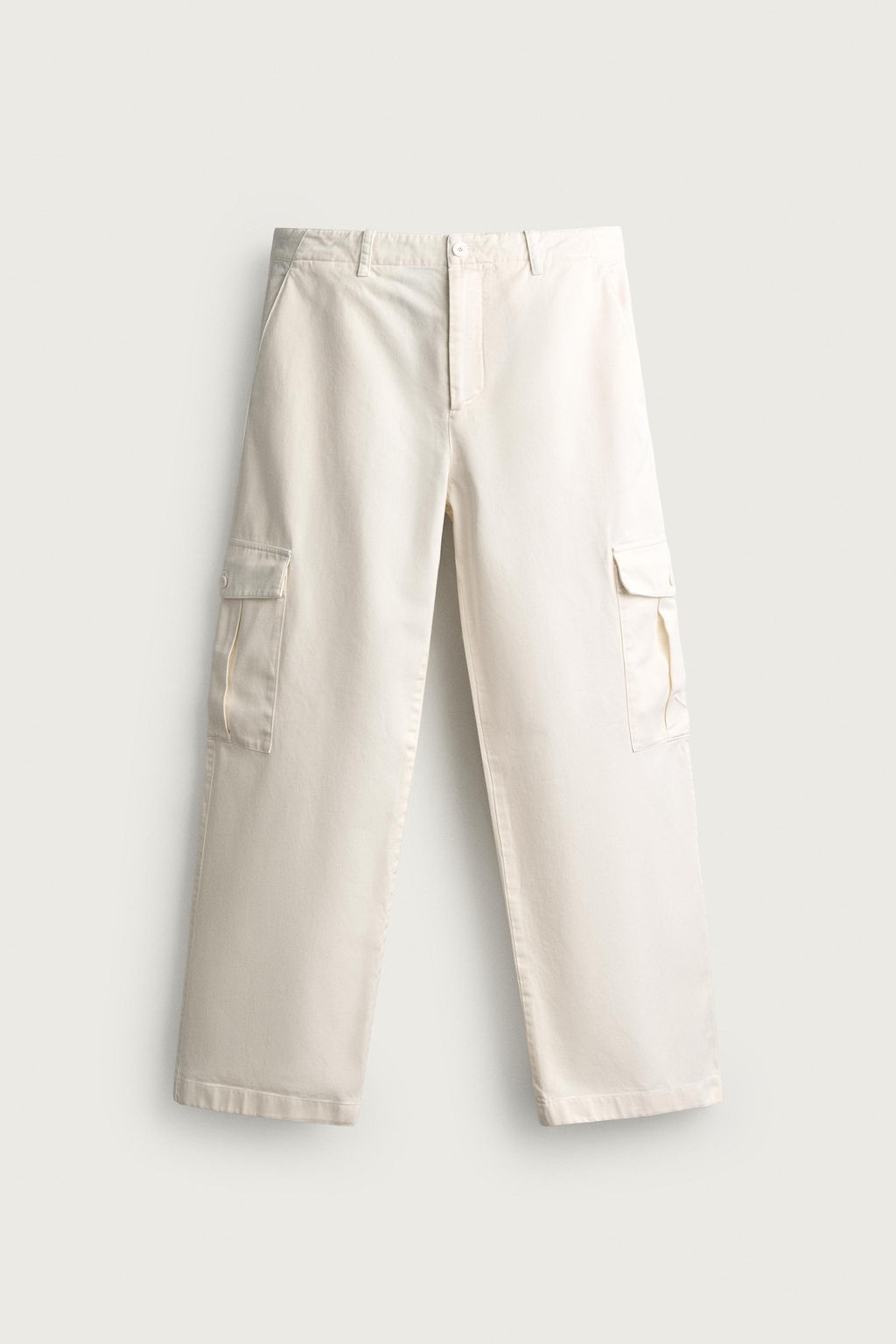 PANTAL?N CARGO RELAXED FIT / Blanco roto - Zara фото 4