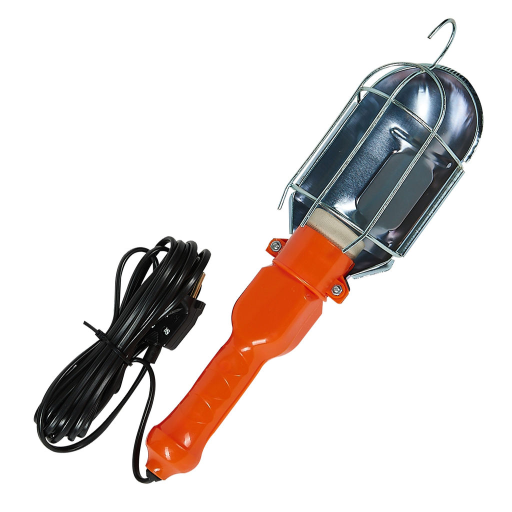 UOL-C25A 60W/E27/5M IP20 ORANGE Светильник переносной под лампу Е27, шнур 5м, выкл. на корпусе. 220В. ТМ Uniel