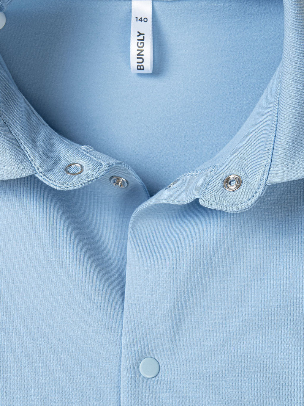 Рубашка трикотажная Голубая на кнопках 7+ - Bungly фото 4