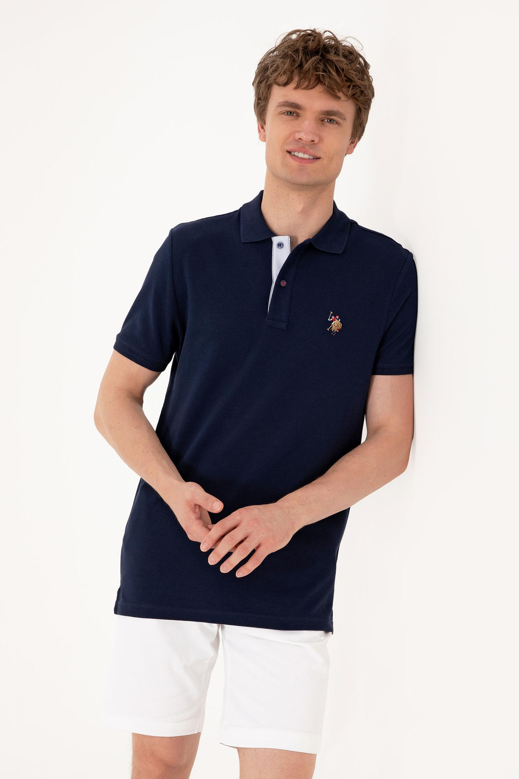 Erkek Slim Fit Polo Yaka Lacivert Basic Ti__rt Sepette S_rpriz _ndirim - U.s. polo assn фото 3