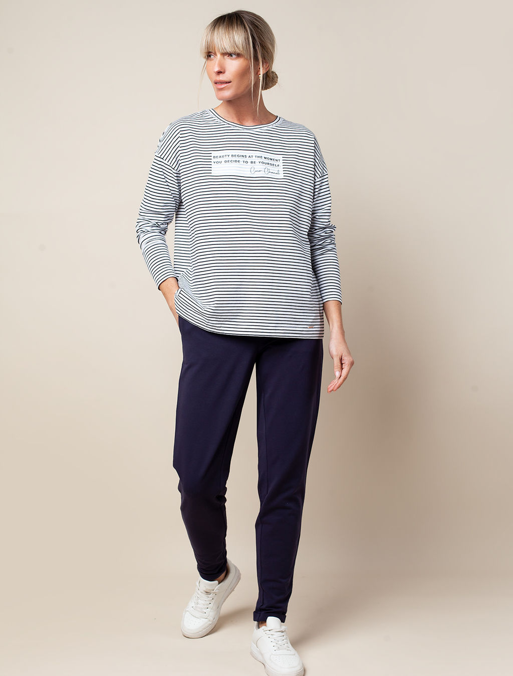 VILATTE / Брюки из тонкого футера с эластаном  фото 5