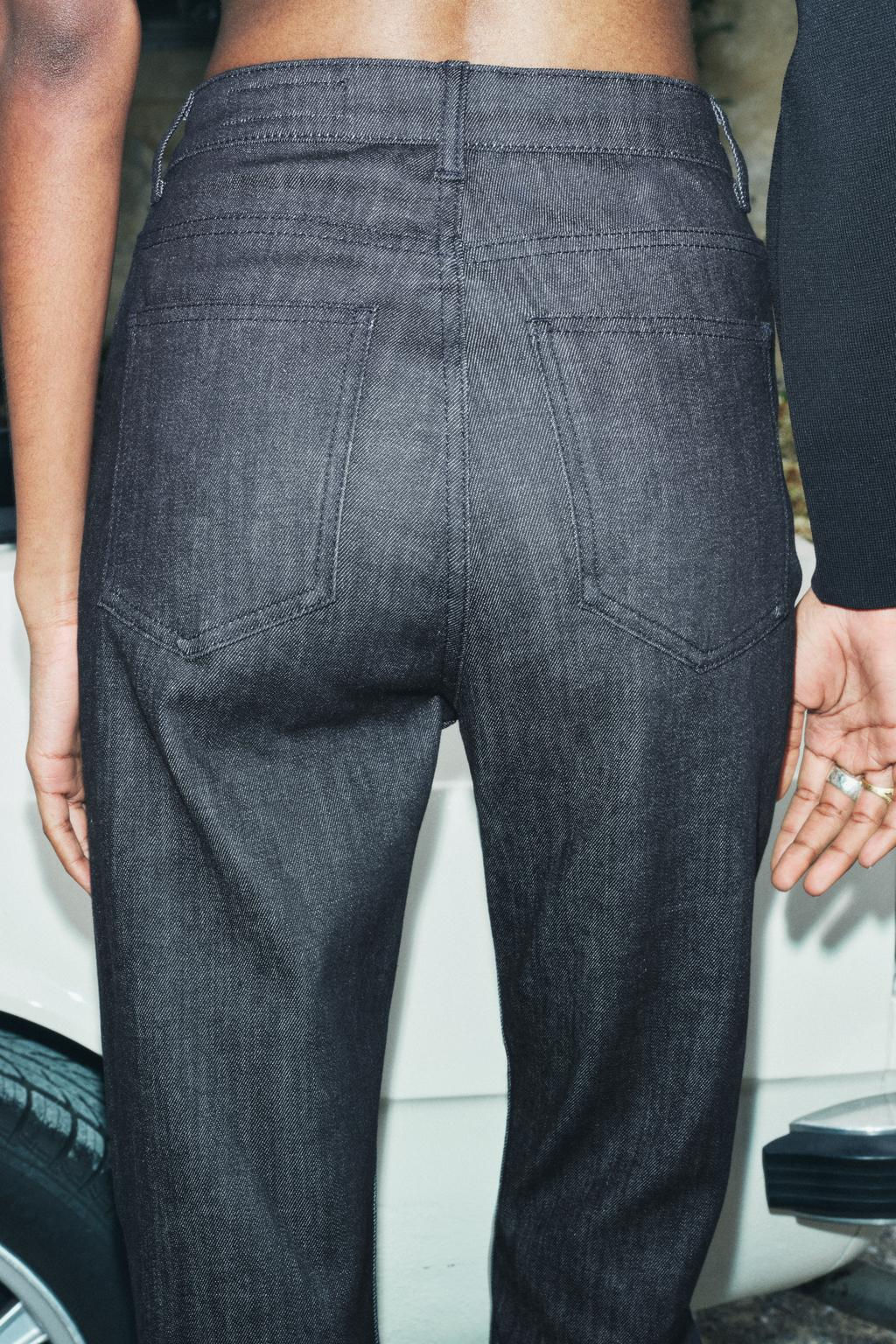 ZW COLLECTION SLIM FIT MID-RISE JEANS - Zara фото 5