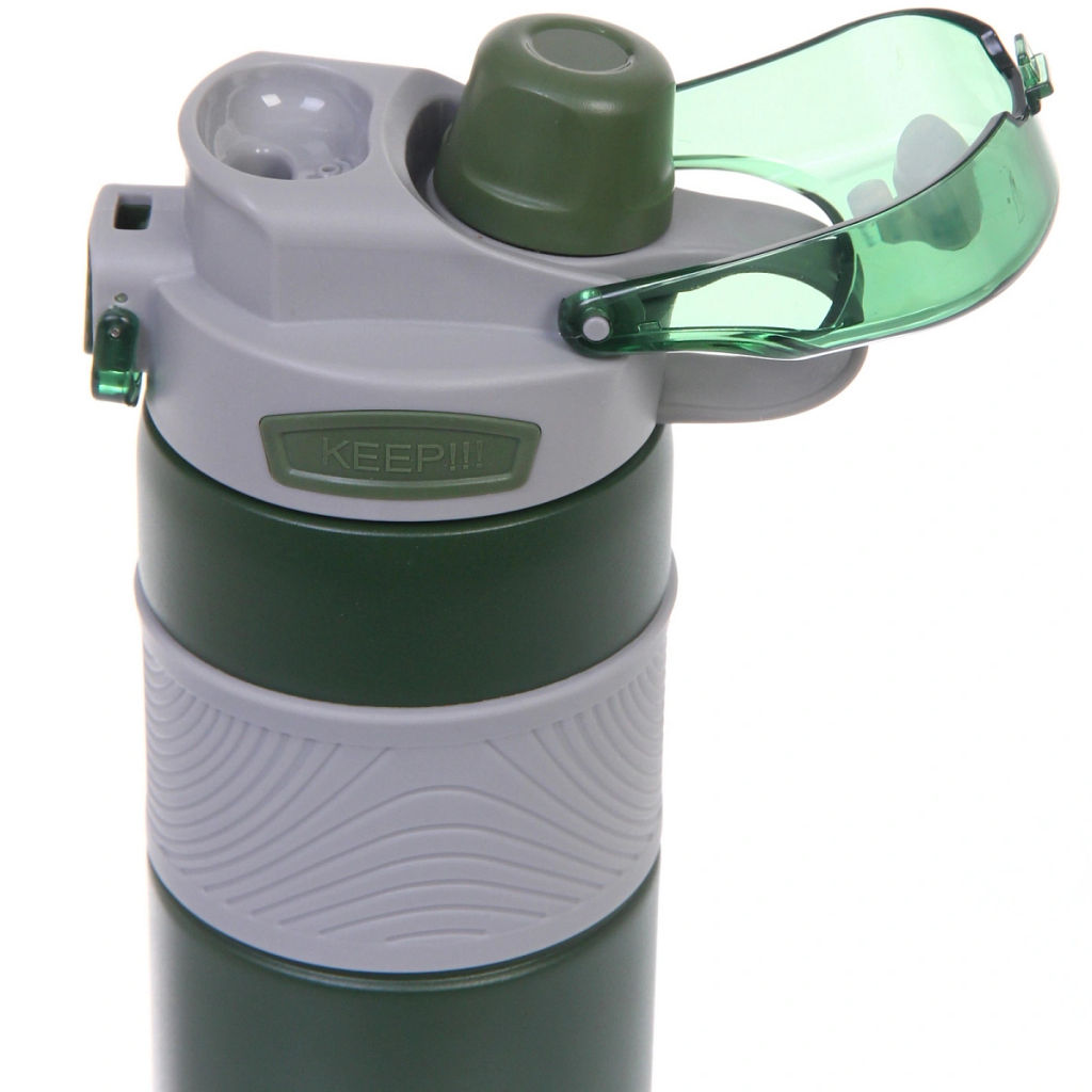 Термос 600мл "Фитнесс", цвет зеленый