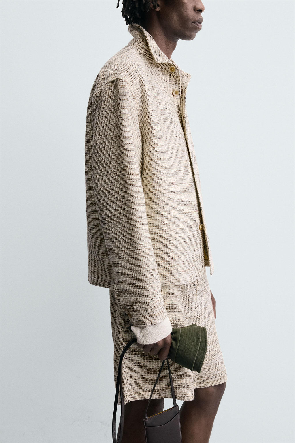 CONTRAST TEXTURED OVERSHIRT - Zara фото 5