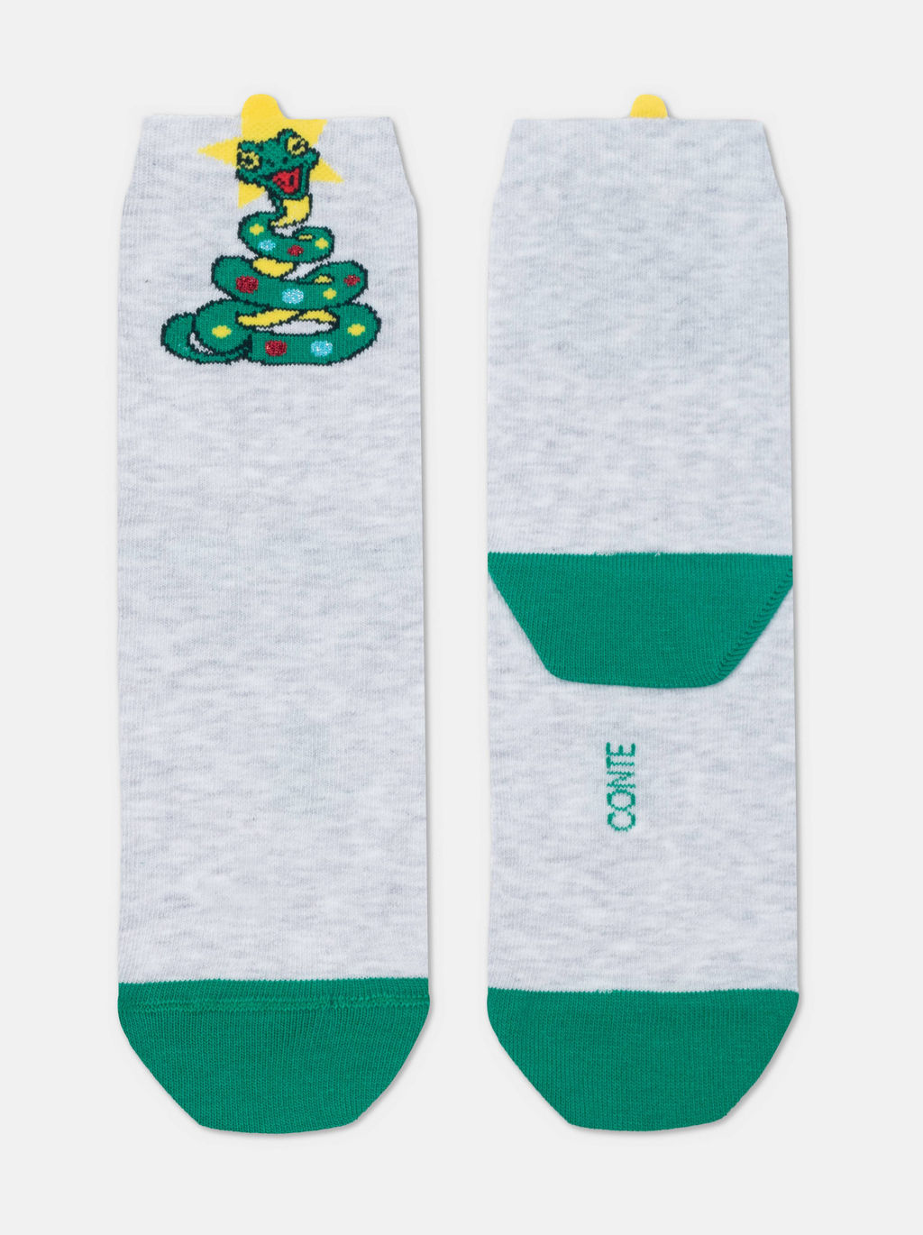 Цена за 2 пары. Носки новогодние светло-серый - Conte elegant фото 4