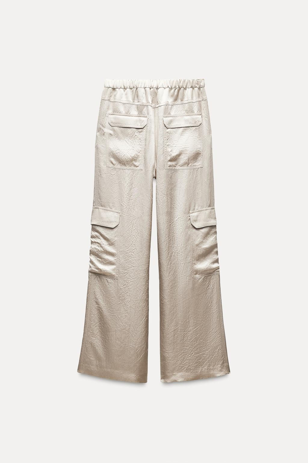 SATIN CARGO TROUSERS ZW COLLECTION - Zara фото 3
