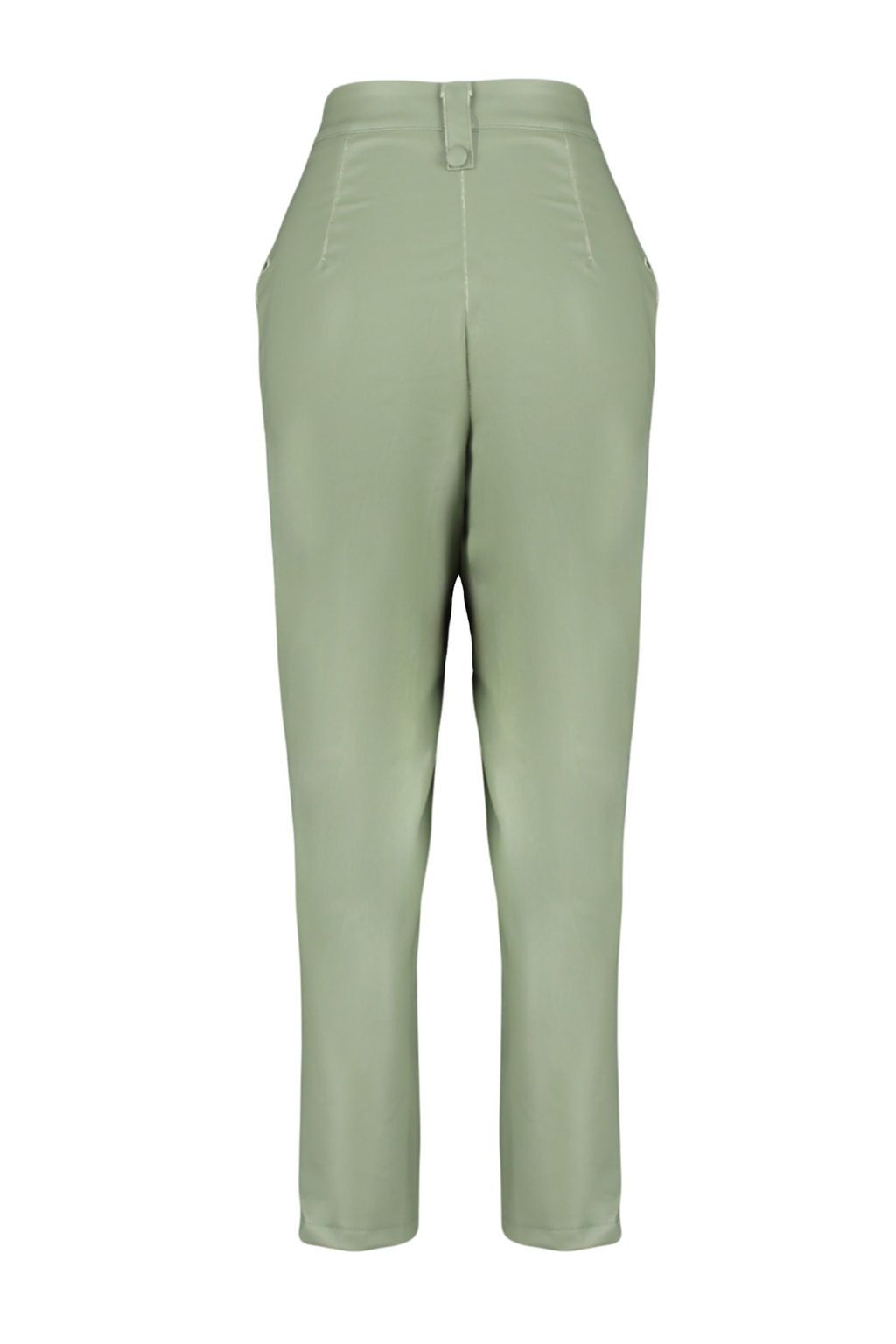 TRENDYOLMILLA Limited Edition Siyah Havuc Dokuma Onden Dugmeli Suni Deri Pantolon TWOAW22PL0083 фото 8