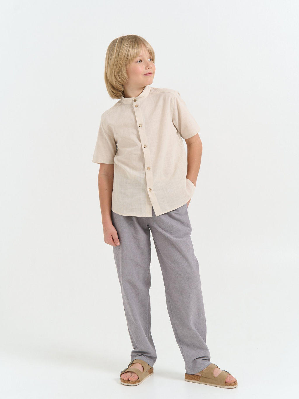 Брюки хлопковые Какао 7+ - Bungly фото 7