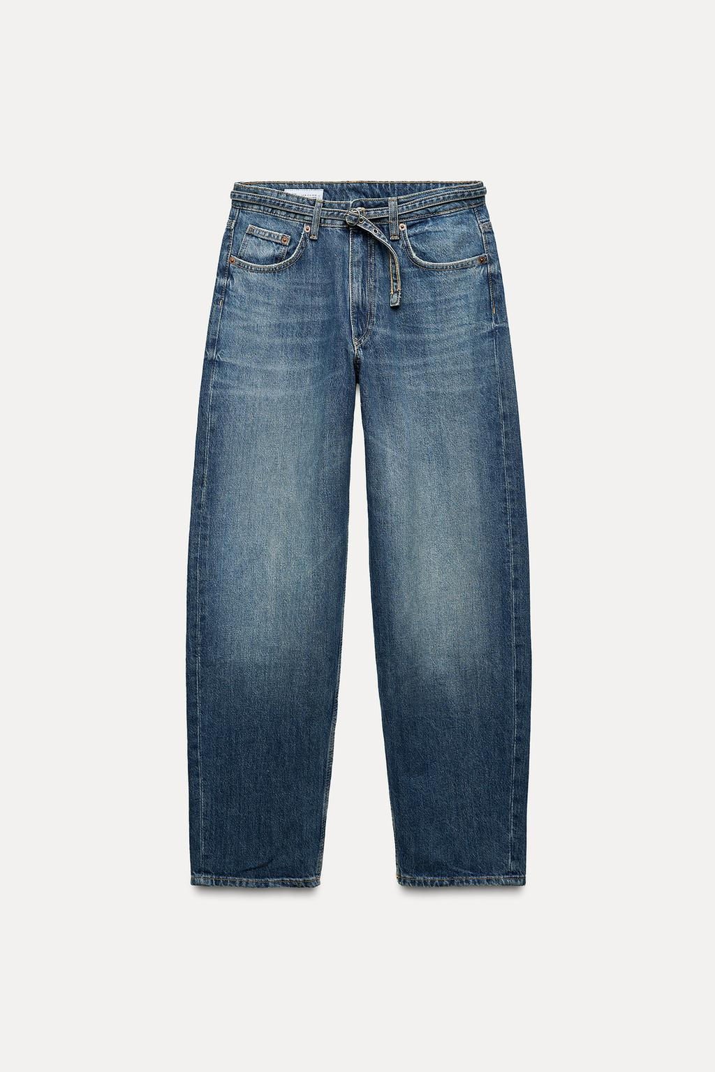 MID-RISE TAILORED BALLOON JEANS - Zara фото 7