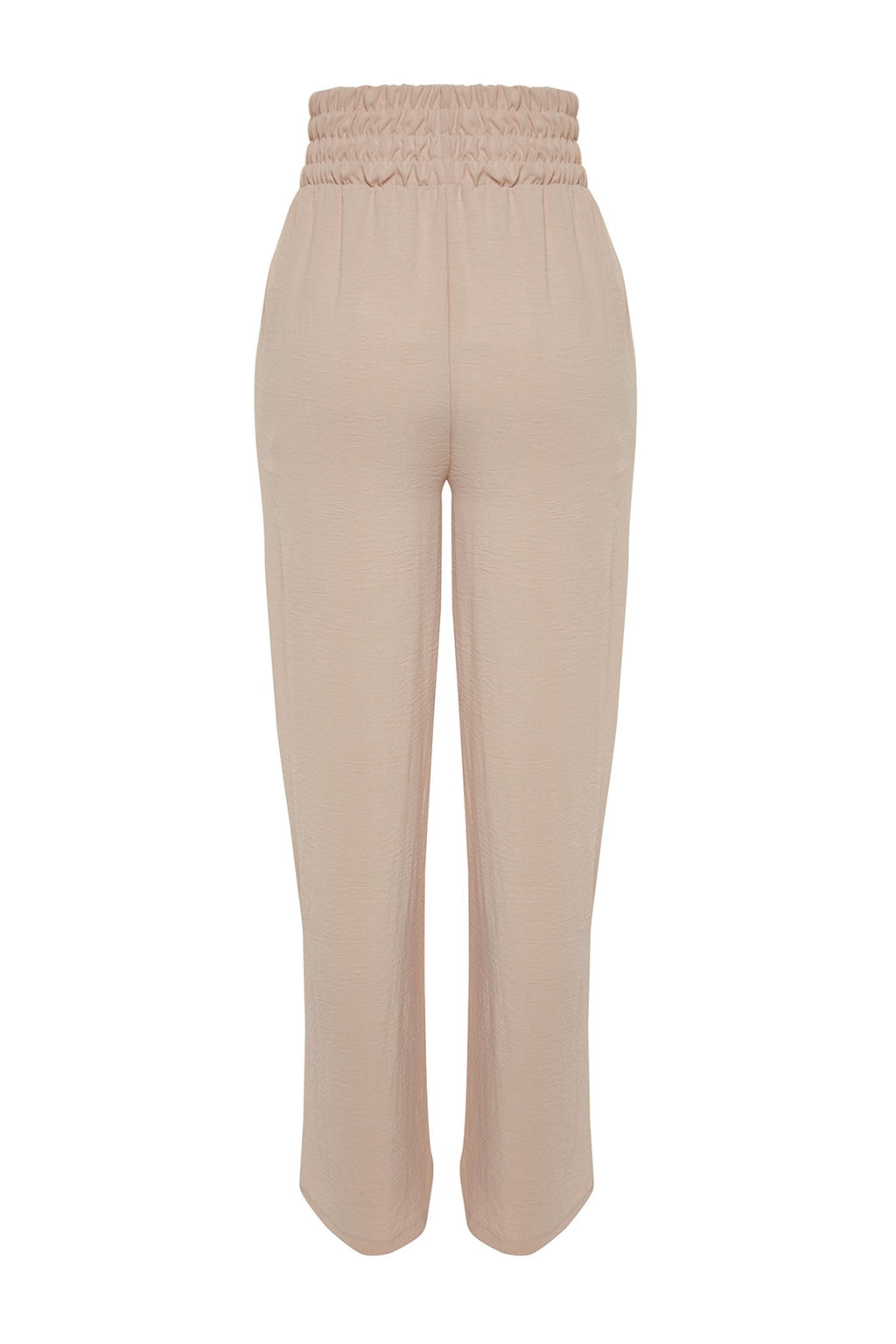 TRENDYOLMILLA Siyah Wide Leg/Genis Paca Beli Lastikli Dokuma Pantolon TWOSS22PL00024  фото 45