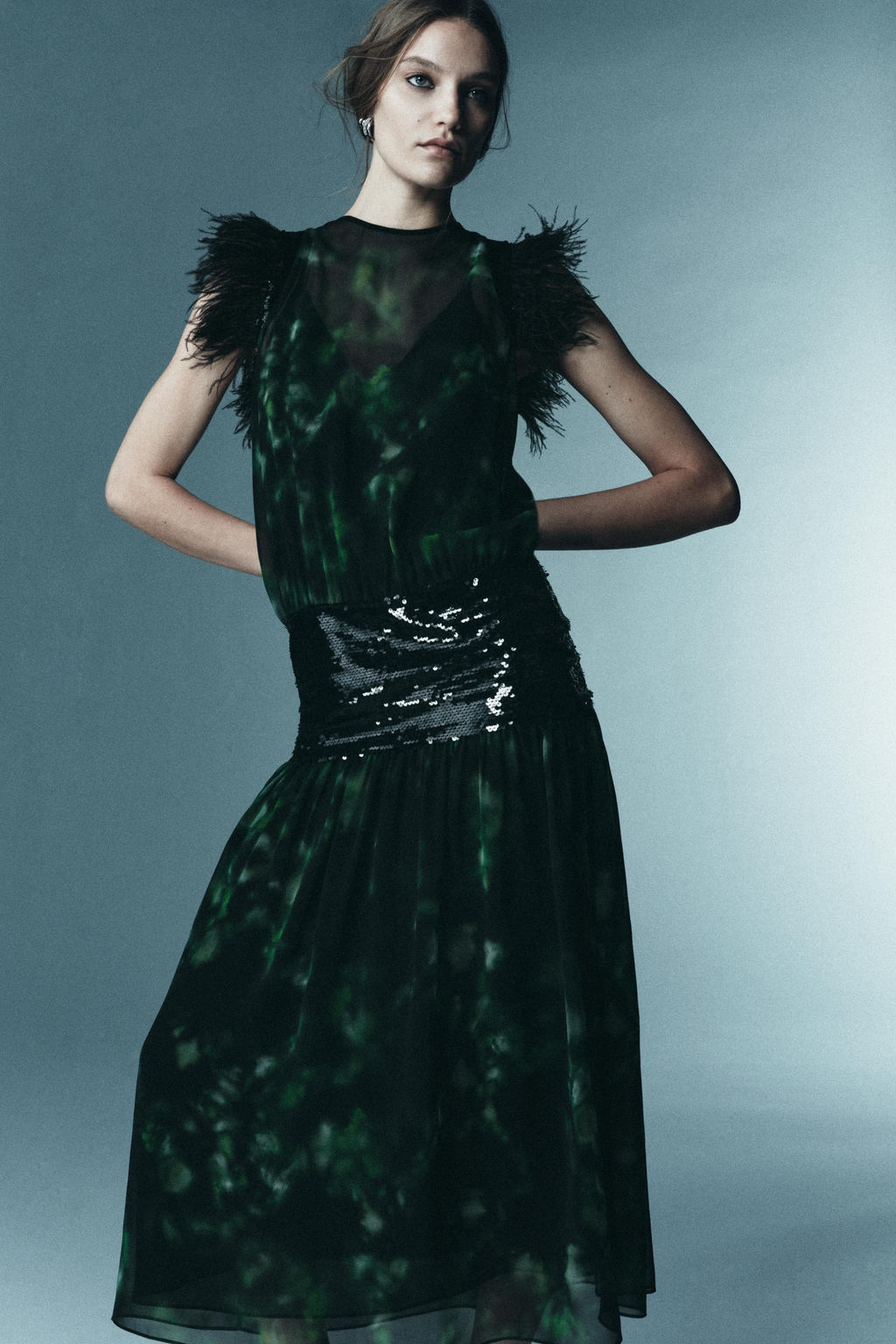 LIMITED EDITION COMBINED PRINTED DRESS - Zara фото 4