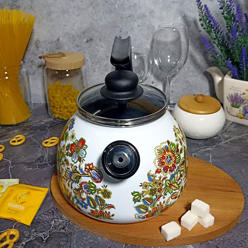 Чайник для плиты 3,0л 1Rc12 Imperio белоснежный. со свистком. - Стальэмаль фото 5