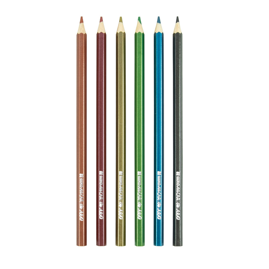 Лео ШколаСад Набор карандашей металлик LSMCP-06 заточенный 8 х 6 цв