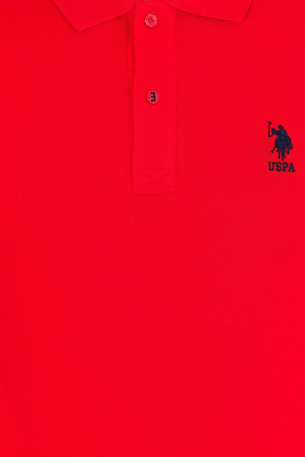 Мужская красная базовая футболка с воротником поло - U.s. polo assn фото 13