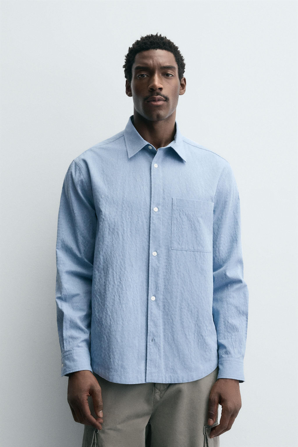 TEXTURED SHIRT WITH POCKET - Zara фото 2