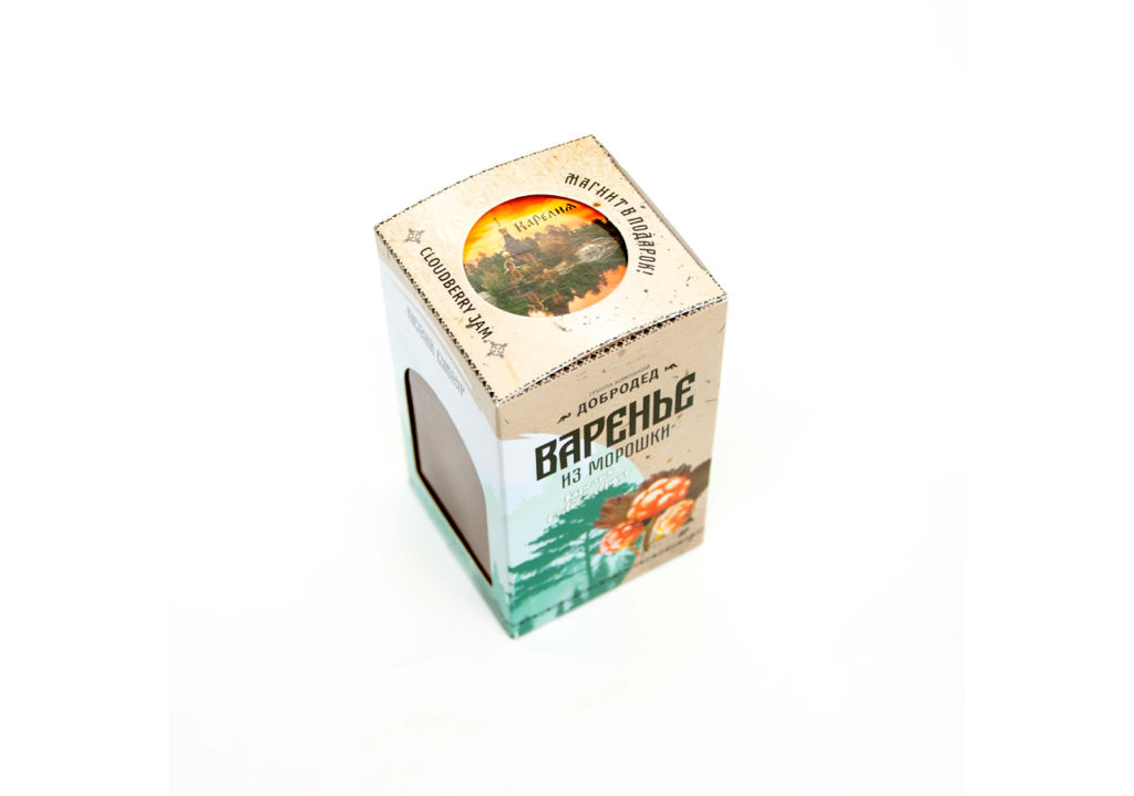 Варенье из Морошки баночка 300 г в коробочке с магнитиком