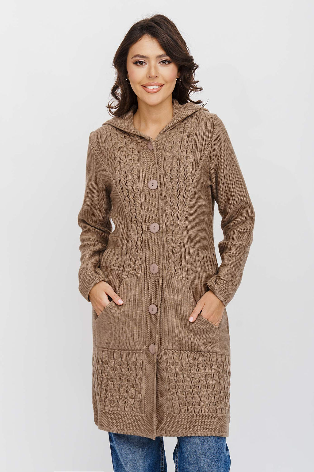 Кардиган 35166 к/кофейный (1920) - Злата Стиль фото 2