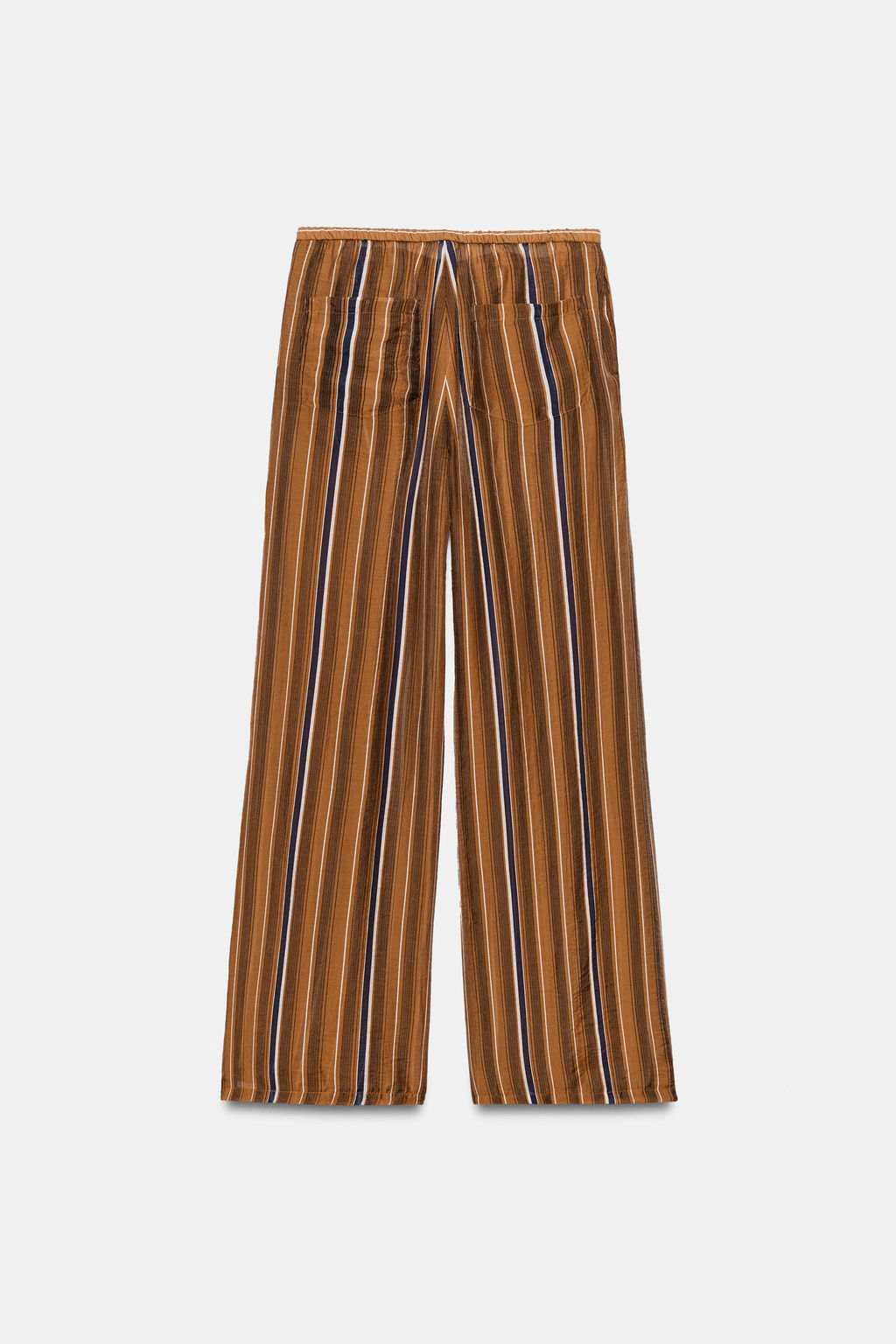 PANTAL?N PIJAMERO RAYAS ZW COLLECTION / Caramelo - Zara фото 4