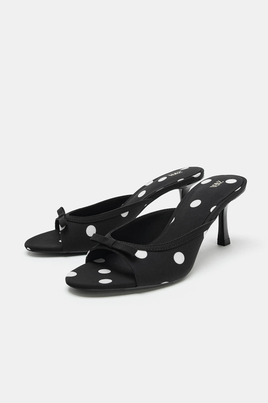 SANDALIA ESTAMPADA DETALLE LAZO / Negro - Zara фото 4