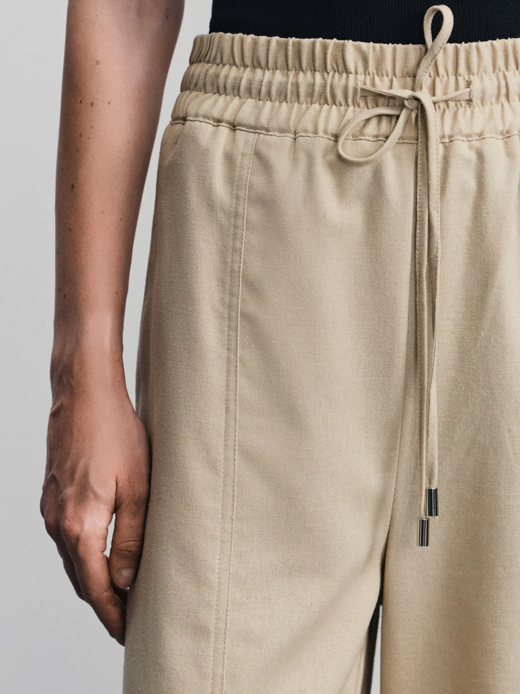 Брюки-джоггеры с вискозой и льном в составе / Zarina  фото 5