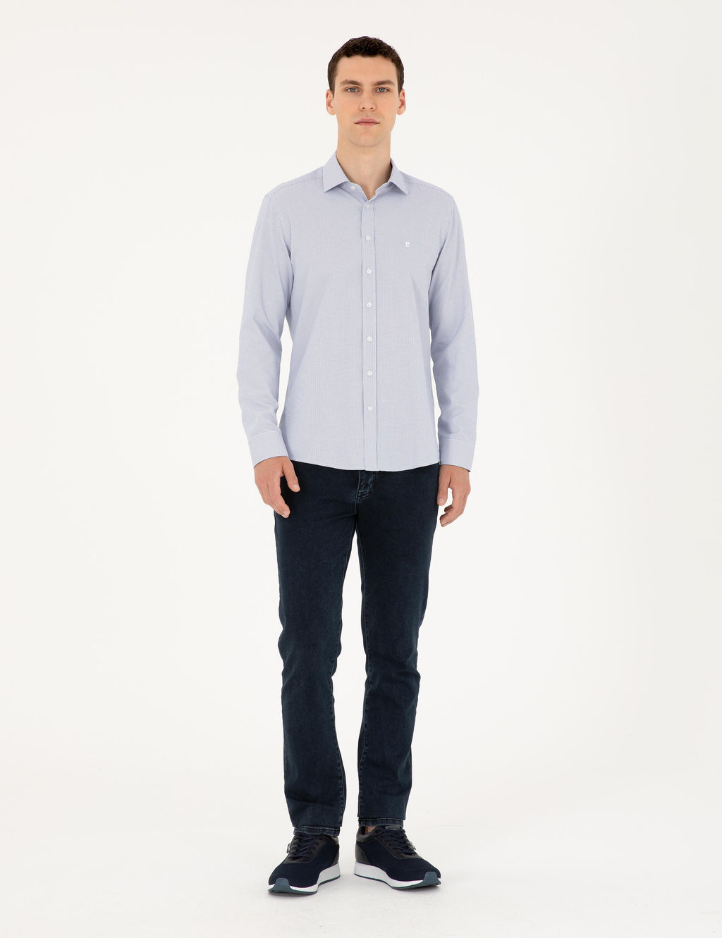 Рубашка Pierre Cardin Slim Fit светло-голубая