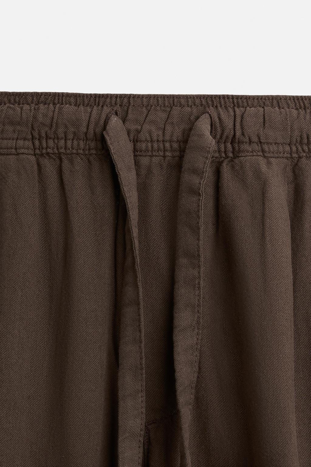 COTTON - LINEN TROUSERS - Zara фото 8
