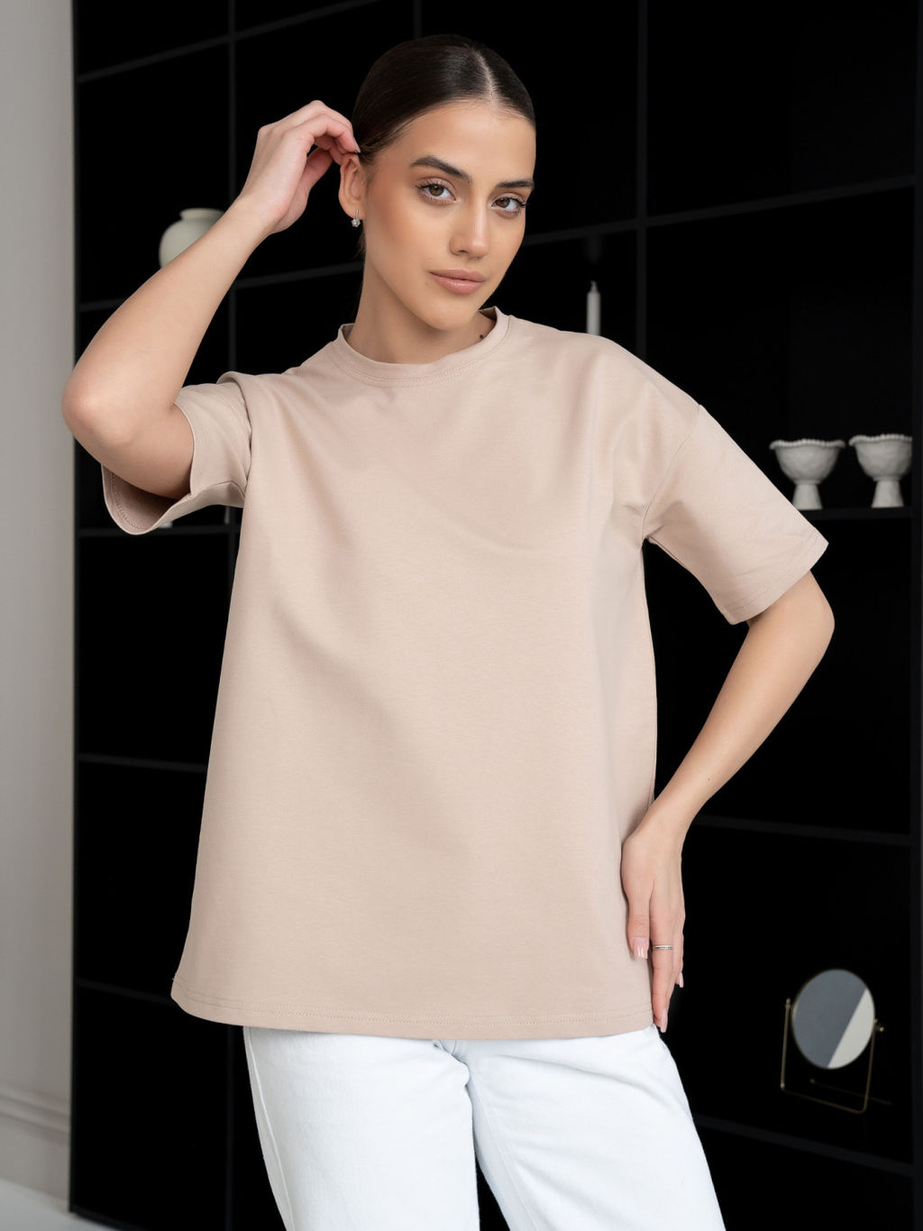 Футболка Оверсайз, цв. Бежевый