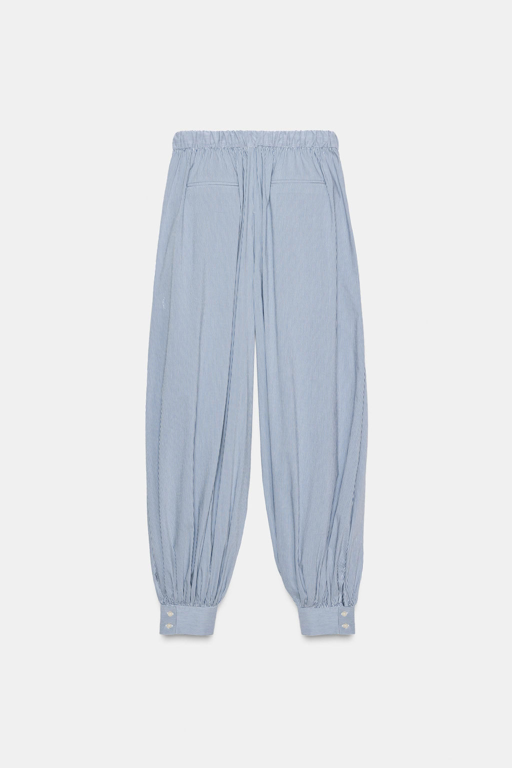 STRIPED POPLIN BALLOON TROUSERS - Zara фото 5