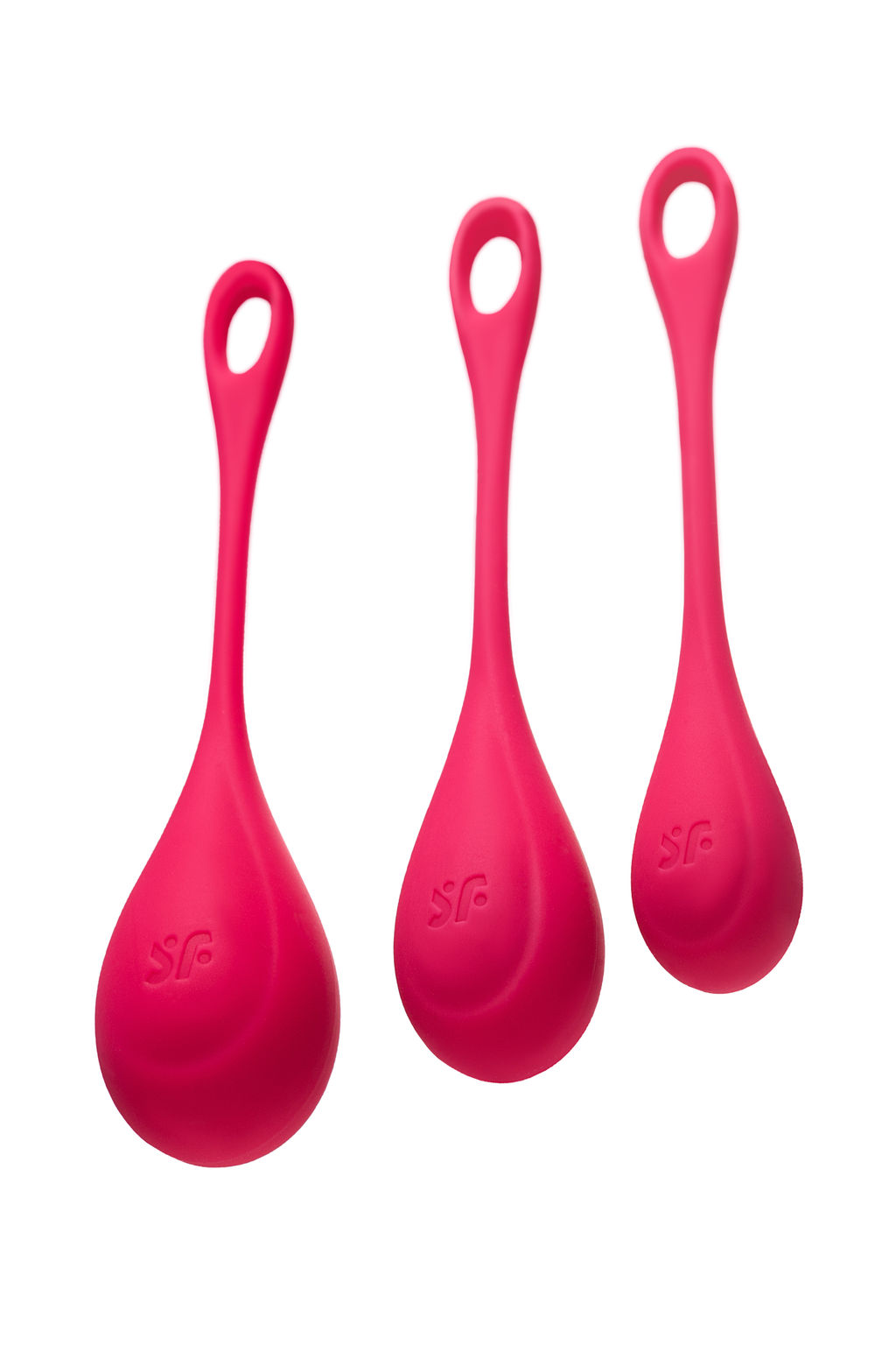 Набор вагинальных шариков Satisfyer YONI, силикон, красный, 2 см.