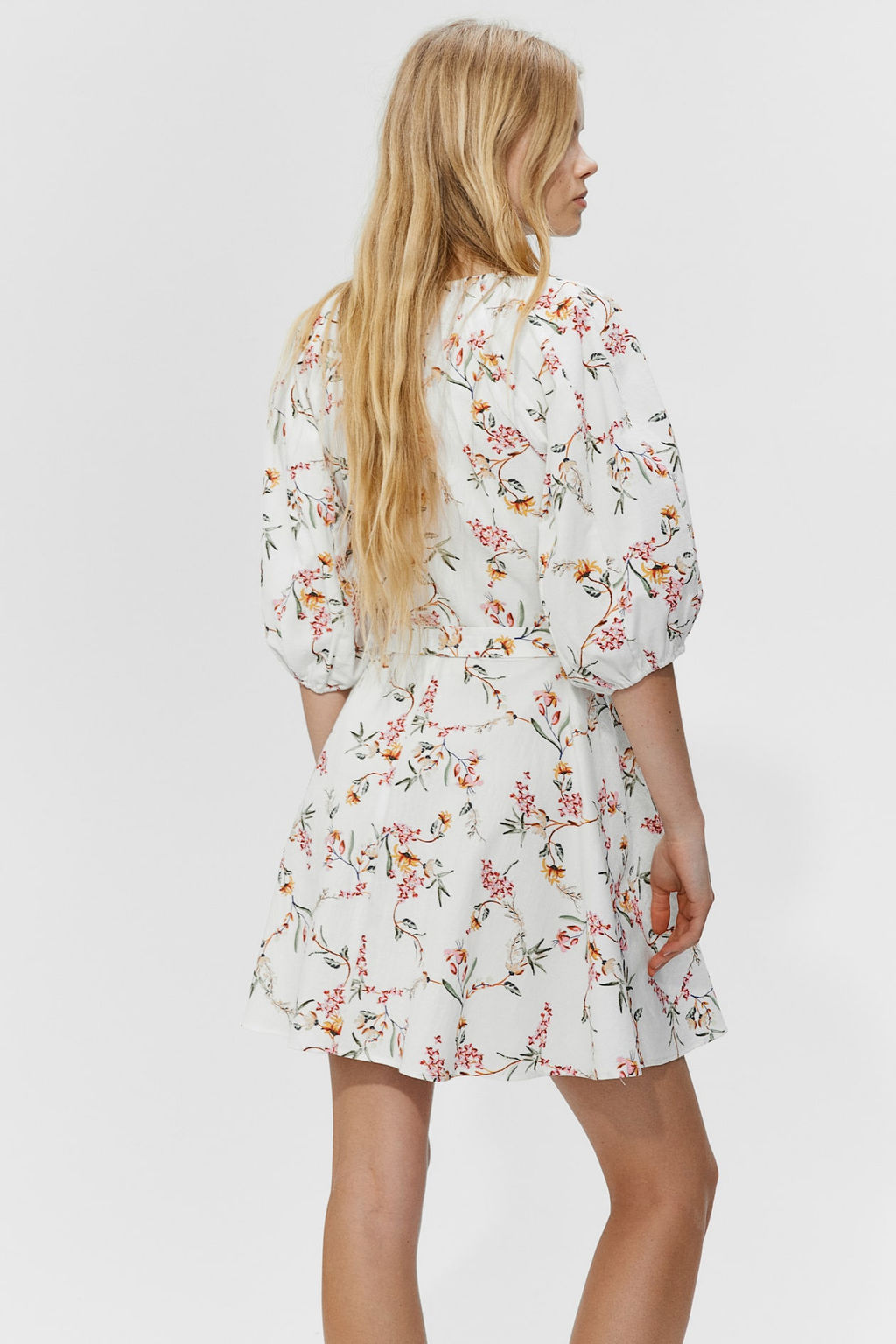 Vestido de algodon con cinturon de anudar - H&m фото 4