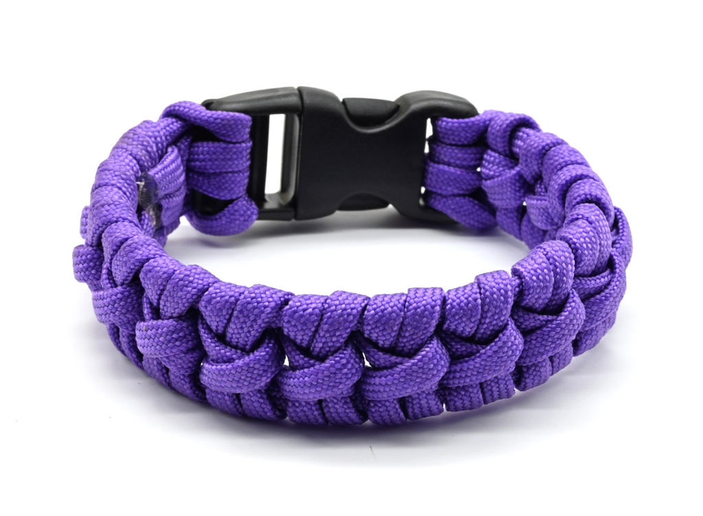 Женский браслет из паракорда 18-19см, цв.сиреневый