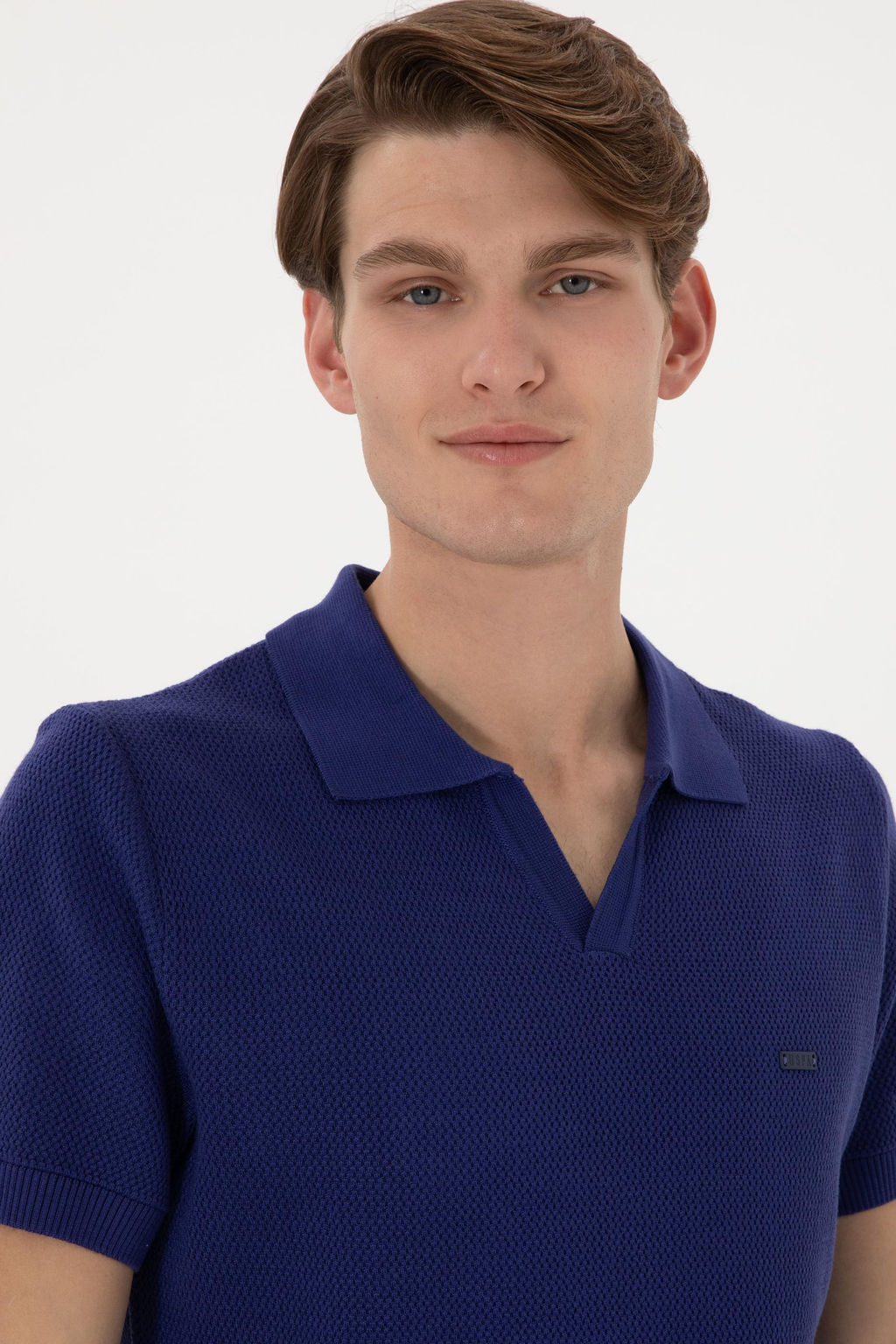 Erkek Slim Fit Polo Yaka A__k Lacivert Ti__rt - U.s. polo assn фото 2