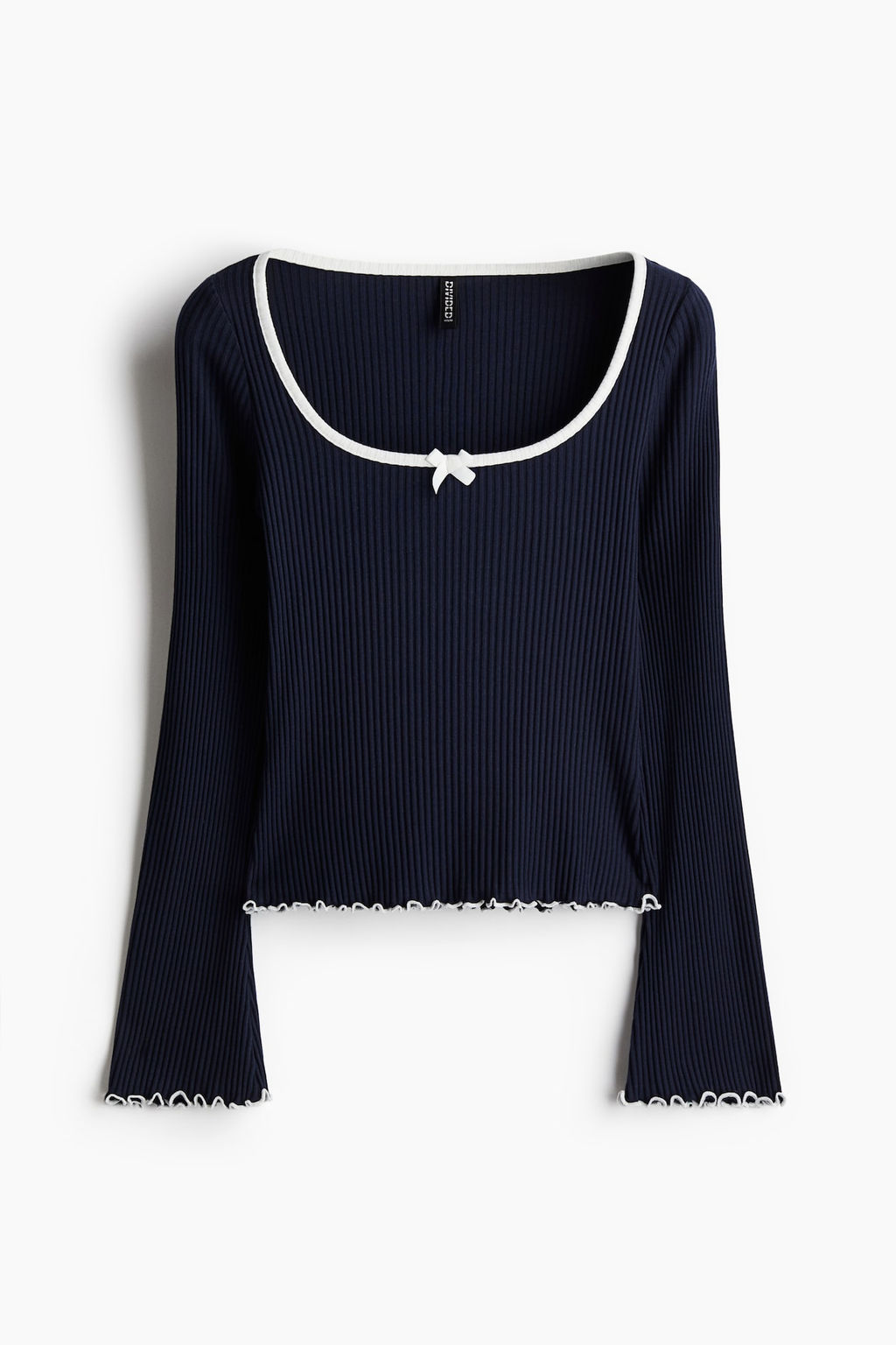 Top de canale con detalles sobrehilados - H&m фото 6