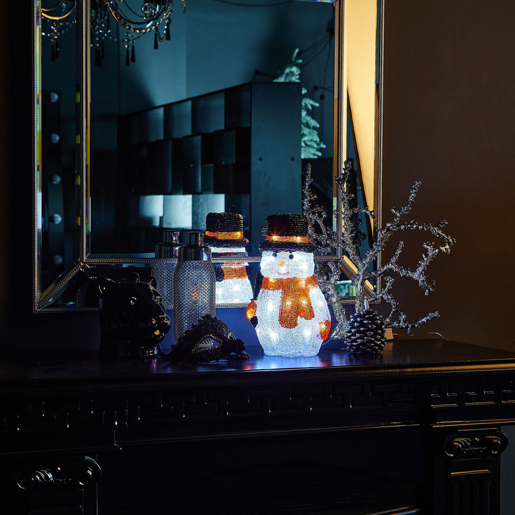 ULD-M1827-030/STA WHITE IP20 SNOWMAN-3 Фигура светодиодная Снеговик-3, 18*28см, 30 светодиодов. Белый свет. Провод прозрачный. TM Uniel - Volpe фото 6
