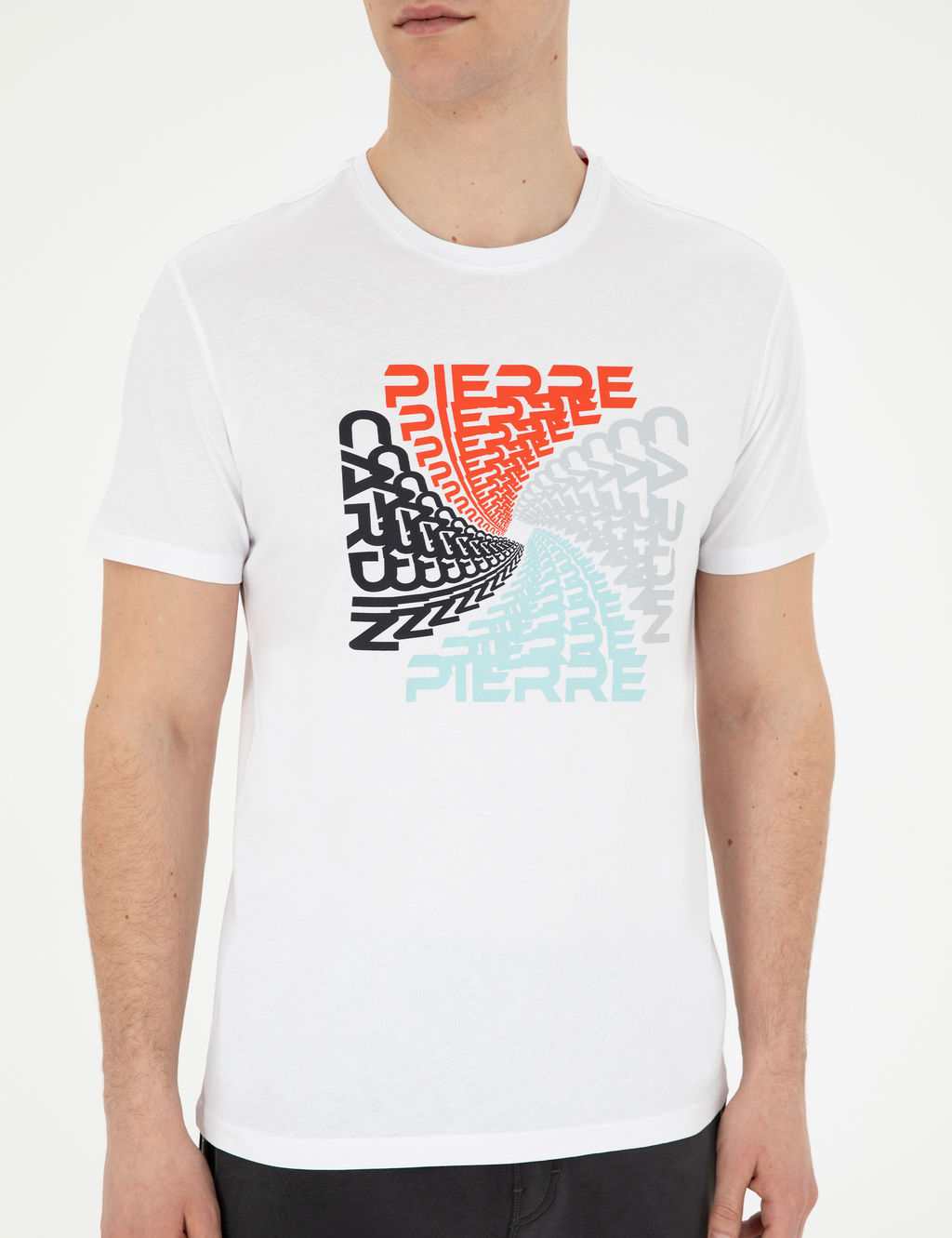 Beyaz Slim Fit %100 Pamuk Bisiklet Yaka Ti__rt