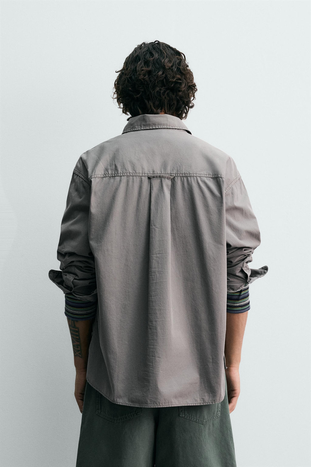 Рубашка RELAXED FIT ALGODON серая