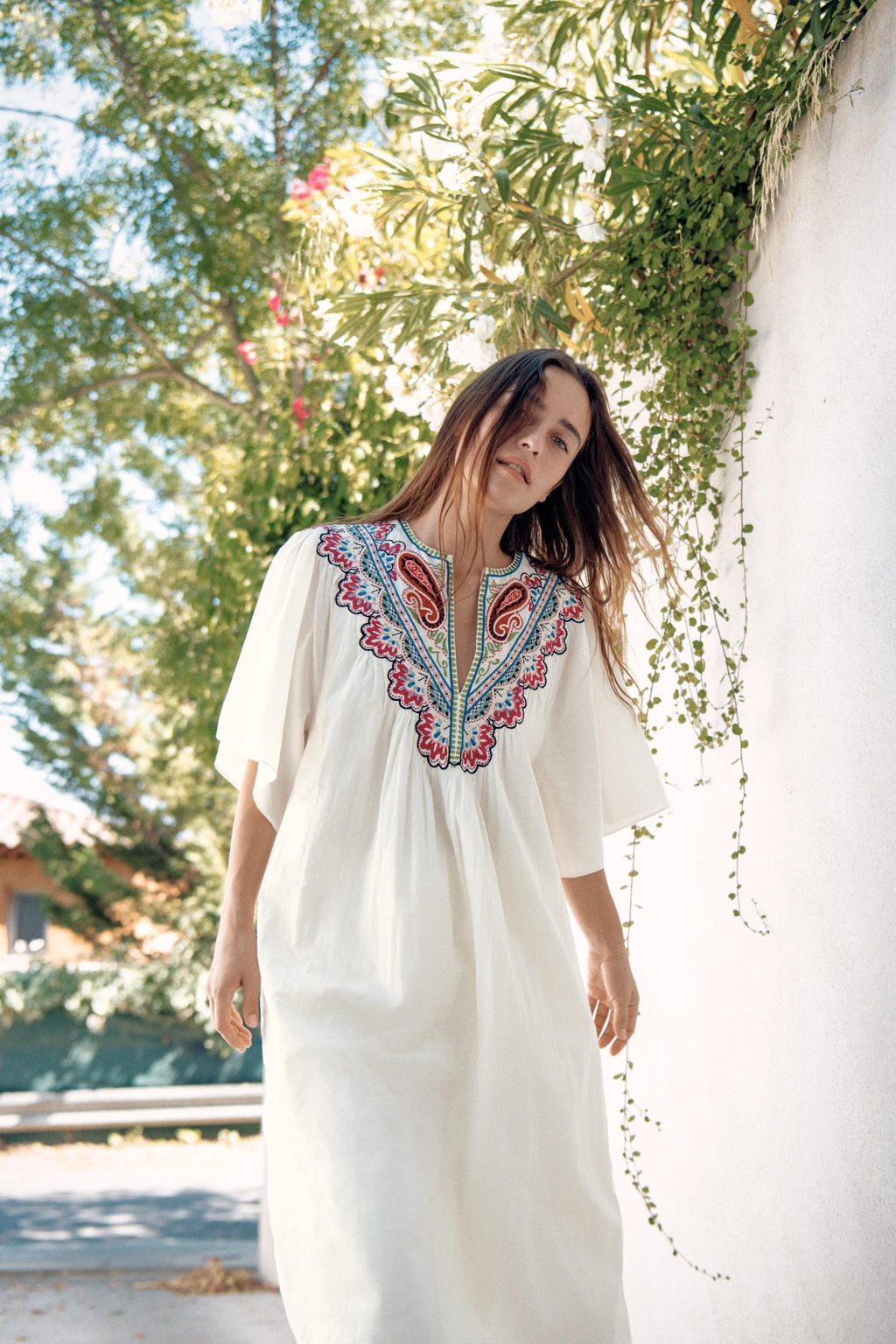 ZW COLLECTION EMBROIDERED COLLAR POPLIN SHIRT - Zara фото 12